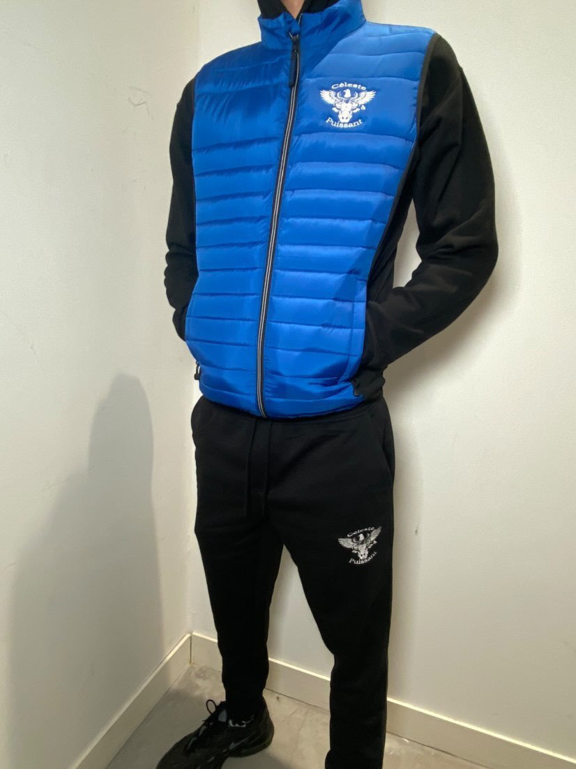 Doudoune sans manches bleue foncée