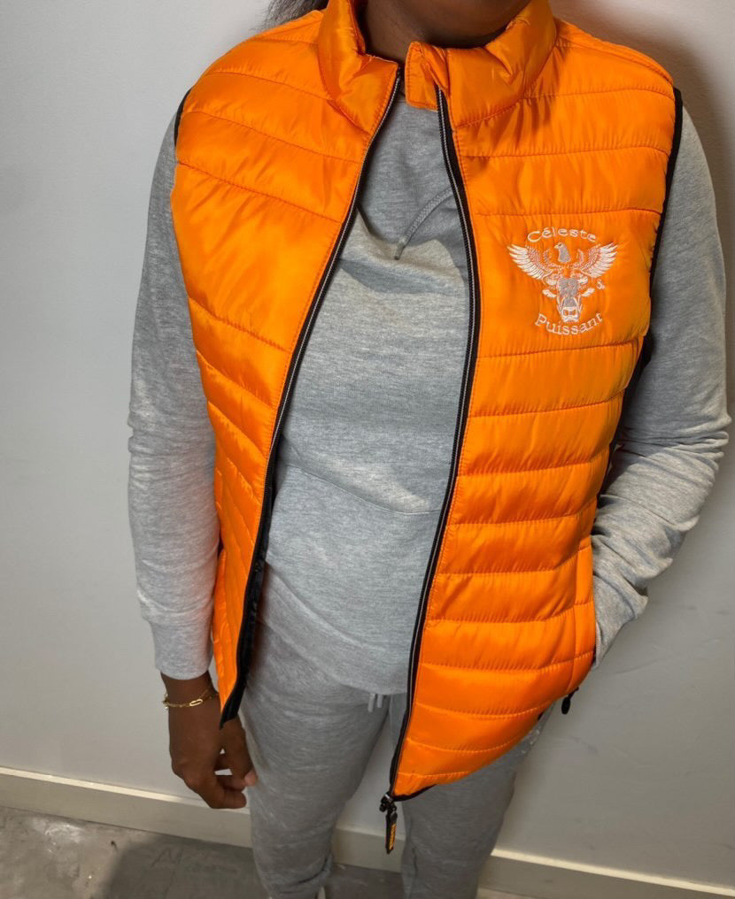 Doudoune sans manches orange