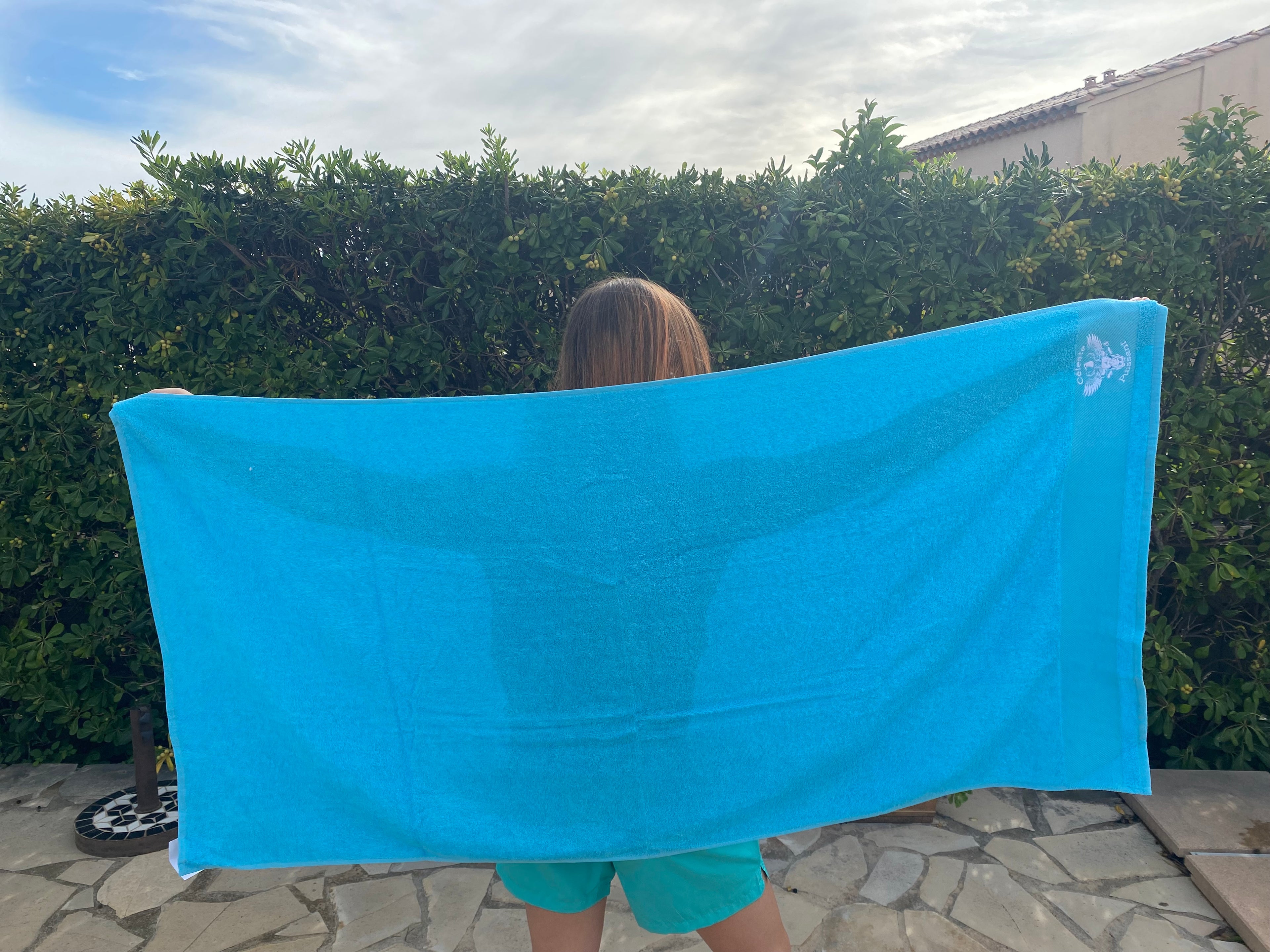 Serviette de bain bleue